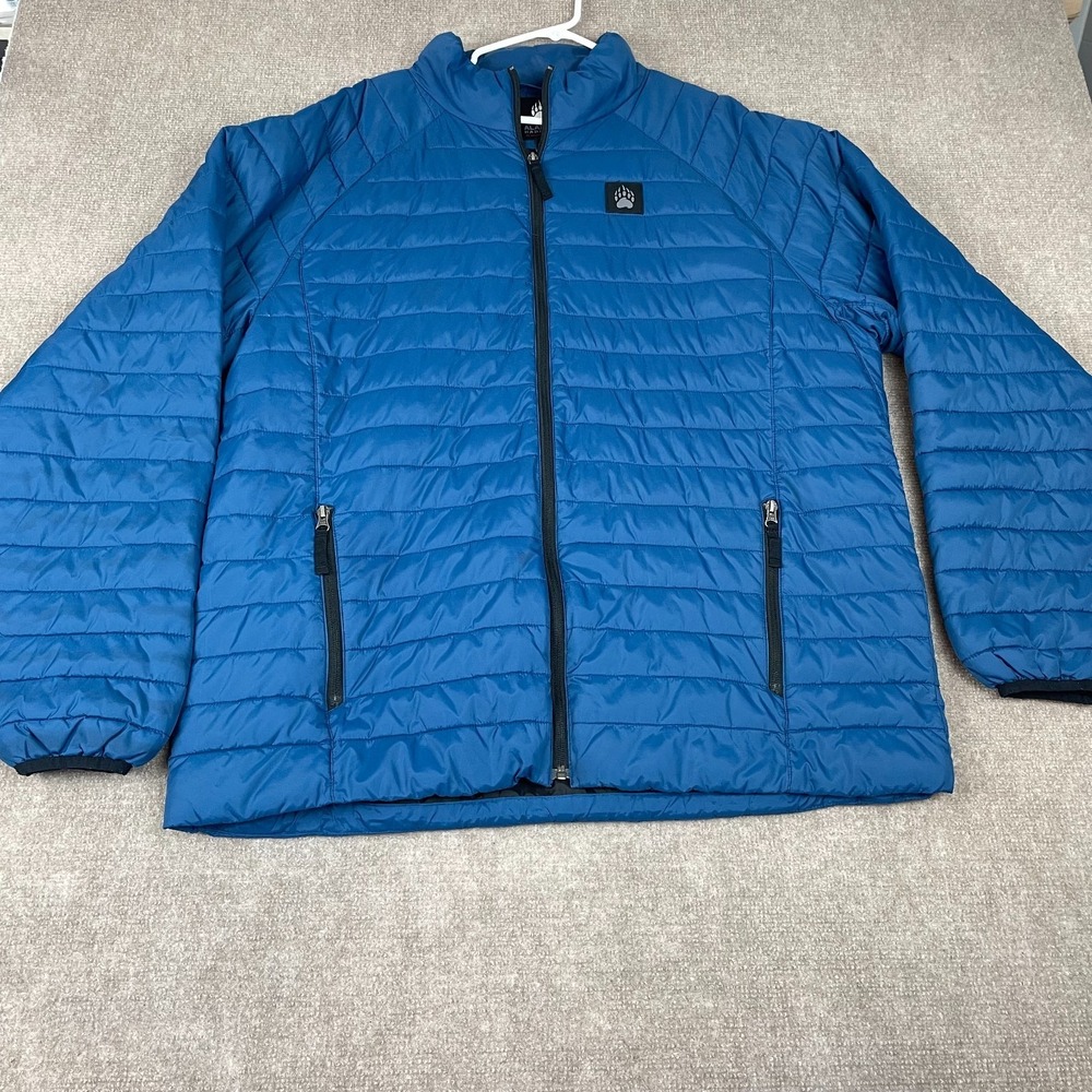 Alaskan Hardgear Duluth Trading Co. Puffer Jacket Mens XL Blue Full Zip Quilted